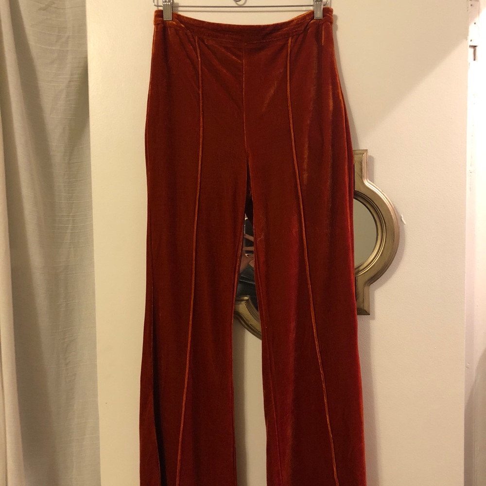 Rust Velvet dress pants